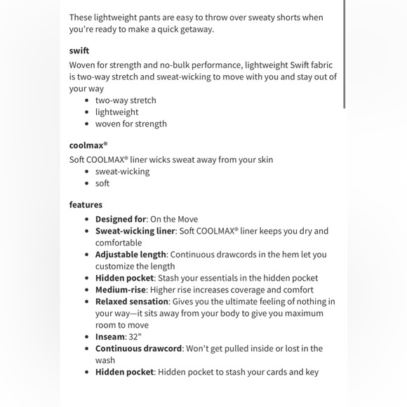 🍋Women’s Lululemon Dance Studio Pant III Lined 32" Size 4 Black W5AERR🍋 - Picture 16 of 16